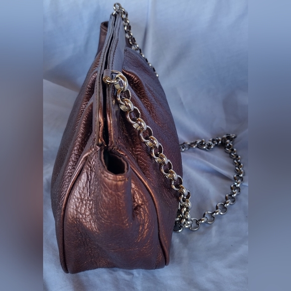 Kate Landry Copper Leather Solid Handbag! - Picture 3 of 16